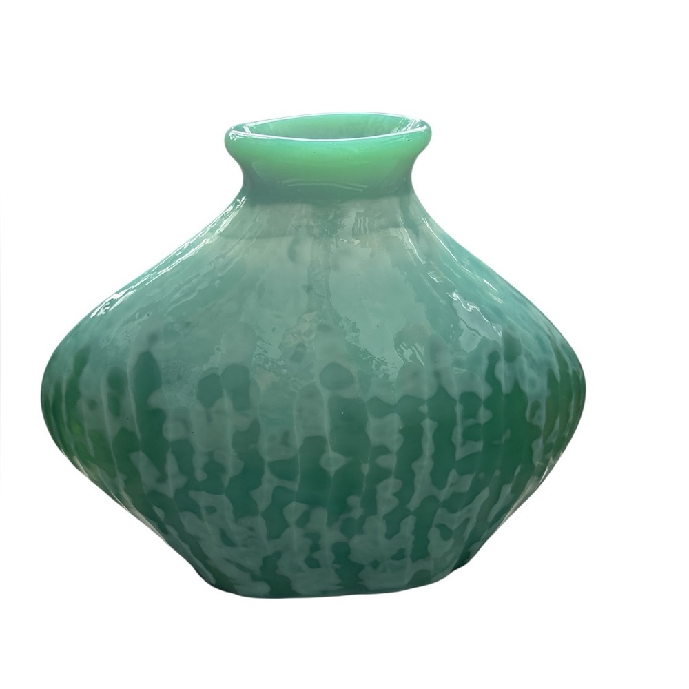 Vintage Sarreguemines Etna Gourd-Shaped Vase, Made In France, Early 1900’s